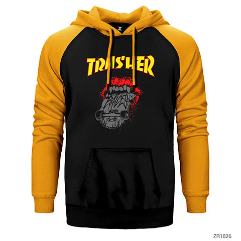 Thrasher Rolling Çift Renk Reglan Kol Sweatshirt / Hoodie