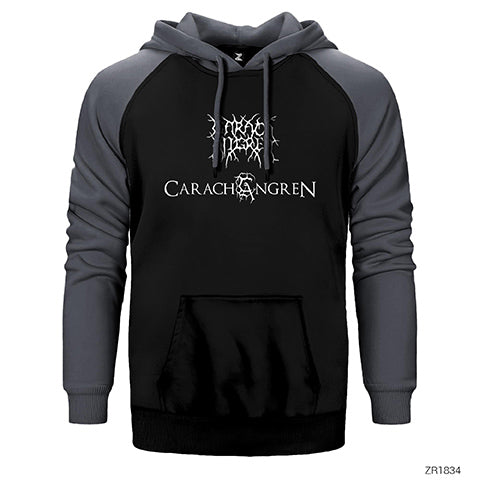 Carach Angren Typography Çift Renk Reglan Kol Sweatshirt / Hoodie