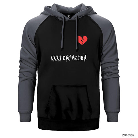 XXX Tentection Broken Hearth 2 Çift Renk Reglan Kol Sweatshirt / Hoodie