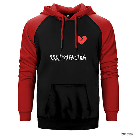 XXX Tentection Broken Hearth 2 Çift Renk Reglan Kol Sweatshirt / Hoodie