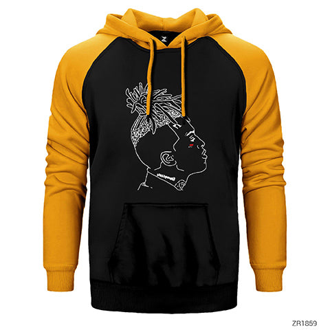 XXX Tentection Outlined Çift Renk Reglan Kol Sweatshirt / Hoodie