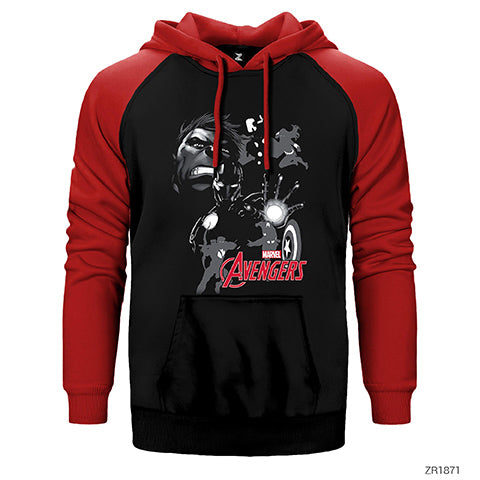 Avengers End Game Cover Çift Renk Reglan Kol Sweatshirt / Hoodie