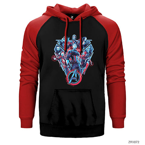Avengers End Game Team Çift Renk Reglan Kol Sweatshirt / Hoodie
