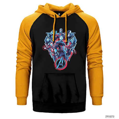 Avengers End Game Team Çift Renk Reglan Kol Sweatshirt / Hoodie