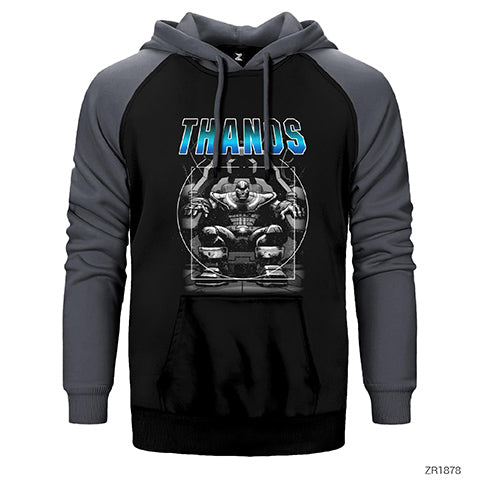 Avengers Thanos Commander Çift Renk Reglan Kol Sweatshirt / Hoodie