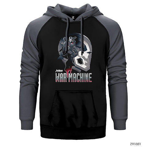 Avengers War Machine Çift Renk Reglan Kol Sweatshirt / Hoodie