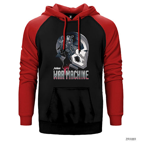 Avengers War Machine Çift Renk Reglan Kol Sweatshirt / Hoodie