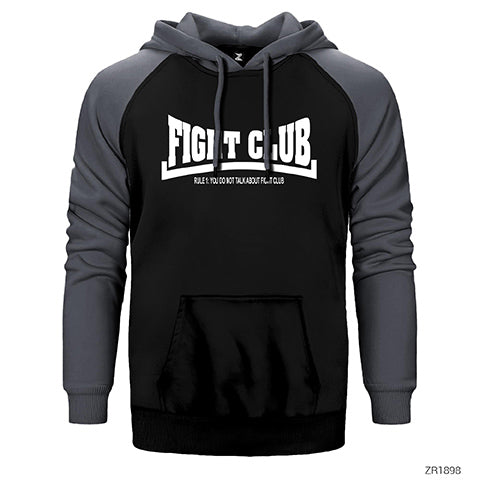 Fight Club Rule 1 Çift Renk Reglan Kol Sweatshirt / Hoodie