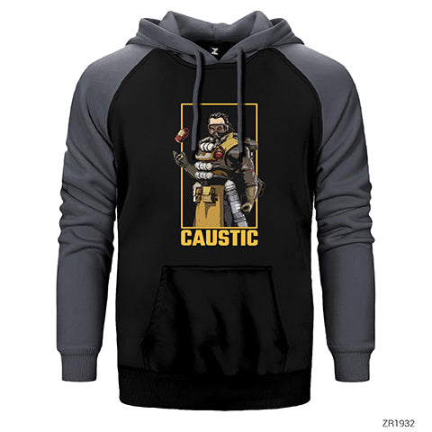 Apex Legends Caustic Çift Renk Reglan Kol Sweatshirt / Hoodie