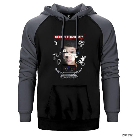 13 Reasons Why Save Çift Renk Reglan Kol Sweatshirt / Hoodie