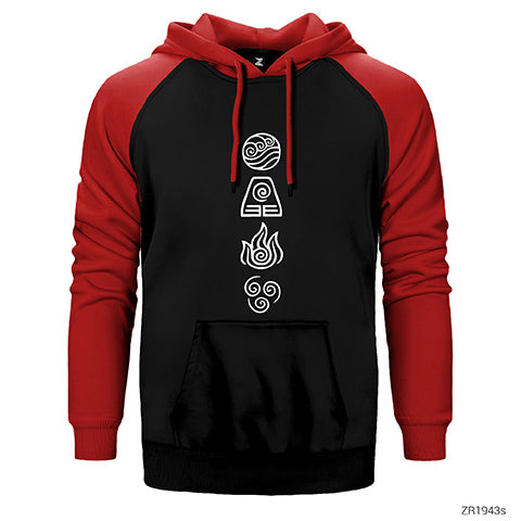 Avatar Four Elements Çift Renk Reglan Kol Sweatshirt / Hoodie