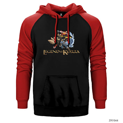 Avatar Legend of Korra Çift Renk Reglan Kol Sweatshirt / Hoodie
