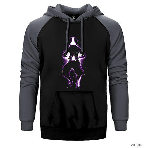 Avatar Meditating Aang Çift Renk Reglan Kol Sweatshirt / Hoodie