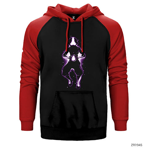 Avatar Meditating Aang Çift Renk Reglan Kol Sweatshirt / Hoodie