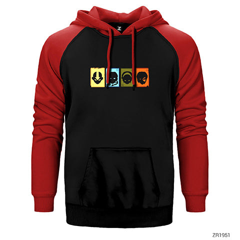 Avatar the Last Airbender Playing Cards Çift Renk Reglan Kol Sweatshirt / Hoodie