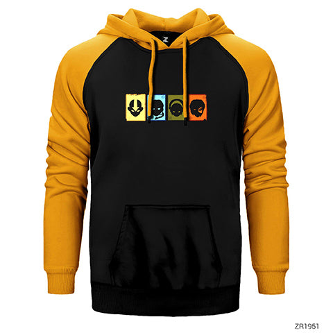 Avatar the Last Airbender Playing Cards Çift Renk Reglan Kol Sweatshirt / Hoodie
