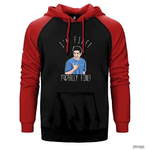 Friends Ross is not fine Çift Renk Reglan Kol Sweatshirt / Hoodie