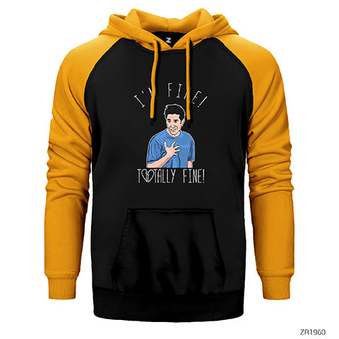Friends Ross is not fine Çift Renk Reglan Kol Sweatshirt / Hoodie