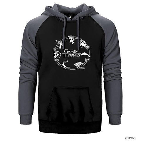 Game of Thrones Family Members Çift Renk Reglan Kol Sweatshirt / Hoodie