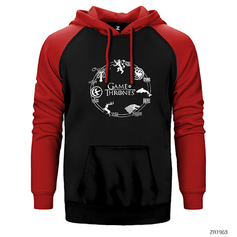 Game of Thrones Family Members Çift Renk Reglan Kol Sweatshirt / Hoodie