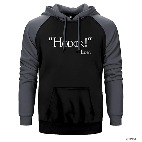 Game of Thrones Hodor Çift Renk Reglan Kol Sweatshirt / Hoodie