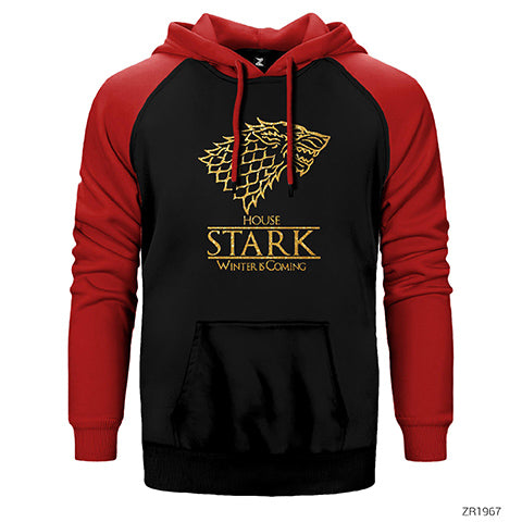 Game of Thrones House Stark Winter is Coming Çift Renk Reglan Kol Sweatshirt / Hoodie