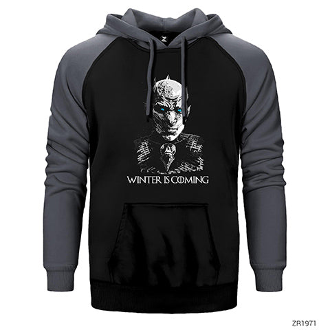 Game of Thrones Nights Watch Çift Renk Reglan Kol Sweatshirt / Hoodie