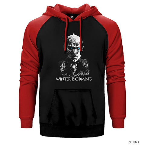 Game of Thrones Nights Watch Çift Renk Reglan Kol Sweatshirt / Hoodie