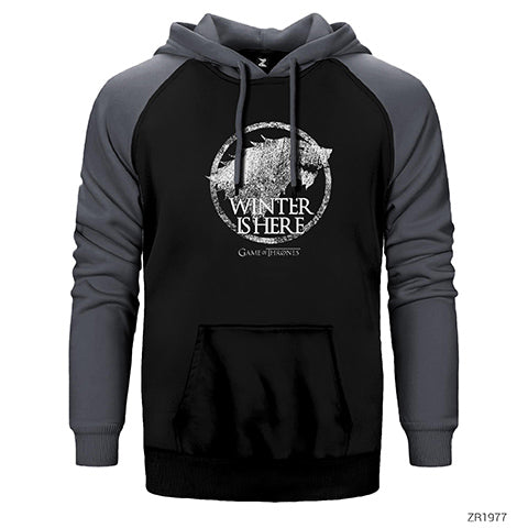Game of Thrones Winter is Here Çift Renk Reglan Kol Sweatshirt / Hoodie