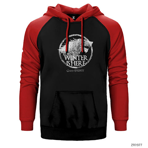Game of Thrones Winter is Here Çift Renk Reglan Kol Sweatshirt / Hoodie