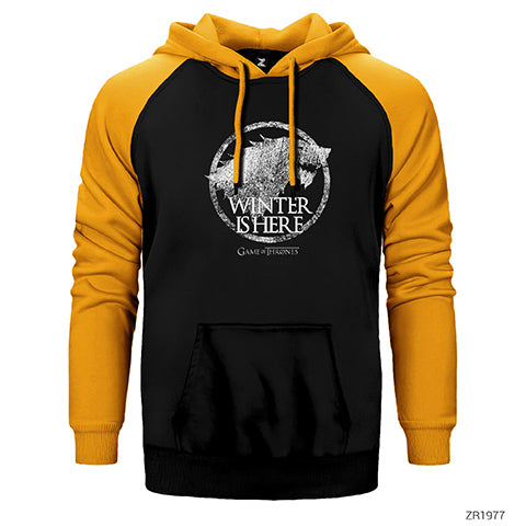 Game of Thrones Winter is Here Çift Renk Reglan Kol Sweatshirt / Hoodie