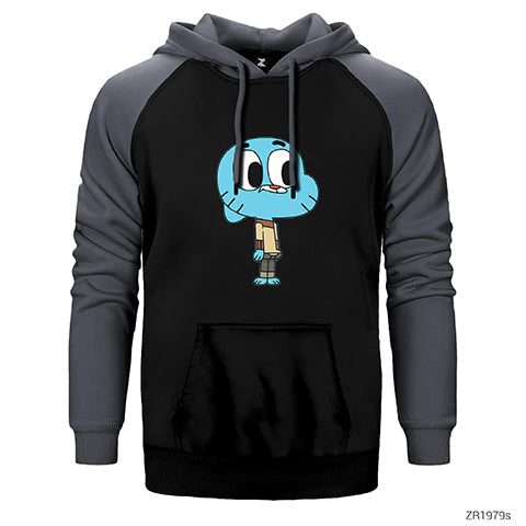 Gumball Çift Renk Reglan Kol Sweatshirt / Hoodie