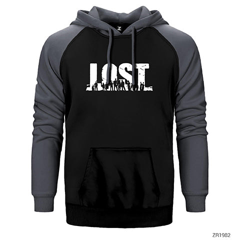 Lost Çift Renk Reglan Kol Sweatshirt / Hoodie
