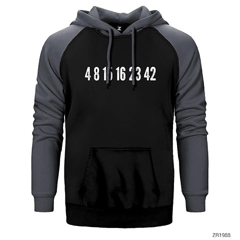 Lost Numbers Çift Renk Reglan Kol Sweatshirt / Hoodie