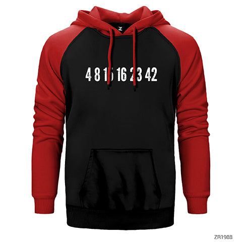 Lost Numbers Çift Renk Reglan Kol Sweatshirt / Hoodie