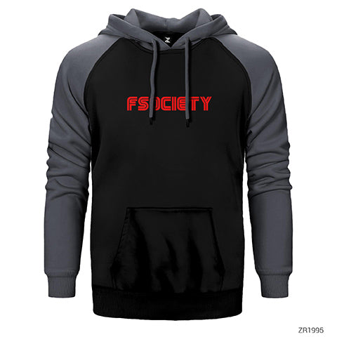 Mr Robot Fsociety Çift Renk Reglan Kol Sweatshirt / Hoodie