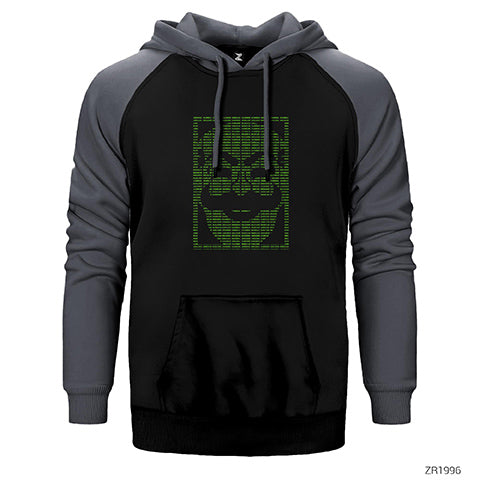 Mr Robot Fsociety Binary Çift Renk Reglan Kol Sweatshirt / Hoodie