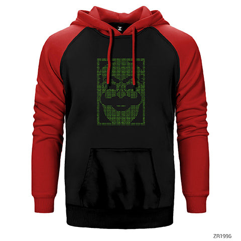 Mr Robot Fsociety Binary Çift Renk Reglan Kol Sweatshirt / Hoodie