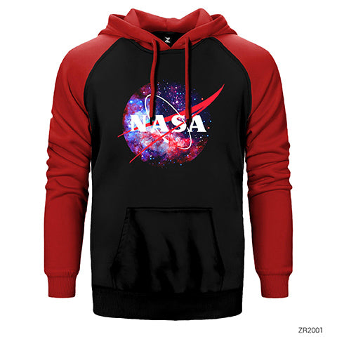 Nasa Galactic Çift Renk Reglan Kol Sweatshirt / Hoodie
