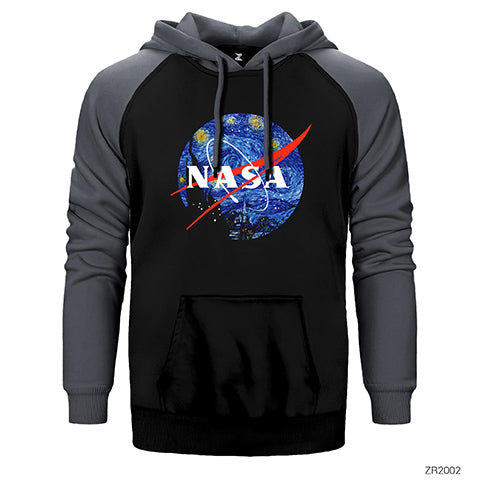 Nasa Paint Çift Renk Reglan Kol Sweatshirt / Hoodie