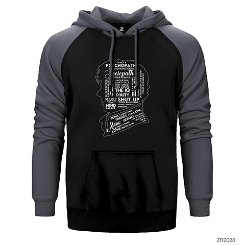 Sherlock Holmes Quotes Çift Renk Reglan Kol Sweatshirt / Hoodie