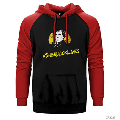 Sherlock Holmes Sherlocklives Çift Renk Reglan Kol Sweatshirt / Hoodie