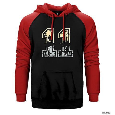 Stranger Things Eleven Çift Renk Reglan Kol Sweatshirt / Hoodie