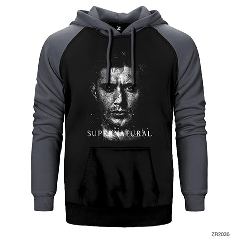 Supernatural Deanmon Çift Renk Reglan Kol Sweatshirt / Hoodie