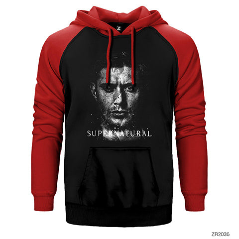 Supernatural Deanmon Çift Renk Reglan Kol Sweatshirt / Hoodie