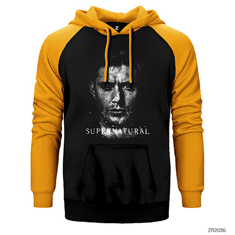 Supernatural Deanmon Çift Renk Reglan Kol Sweatshirt / Hoodie