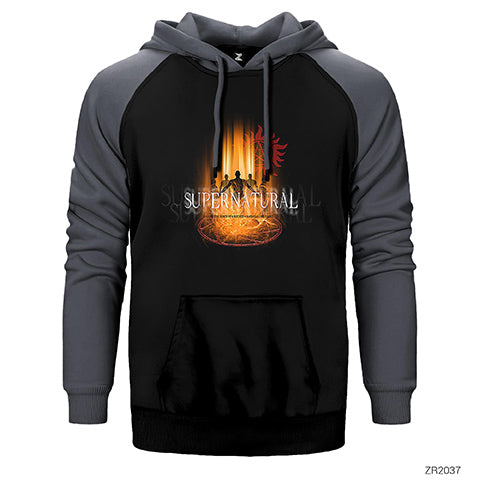 Supernatural Devil Cage Çift Renk Reglan Kol Sweatshirt / Hoodie