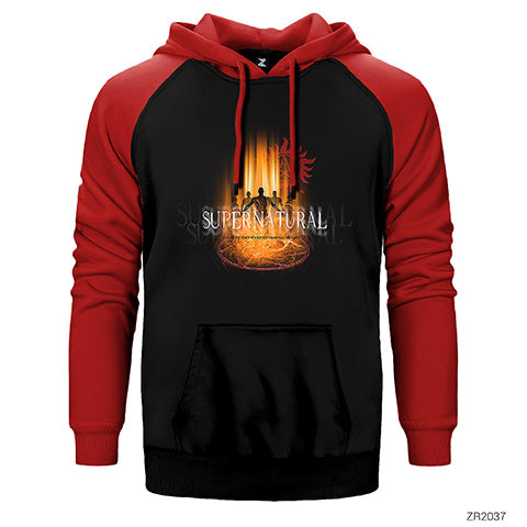 Supernatural Devil Cage Çift Renk Reglan Kol Sweatshirt / Hoodie