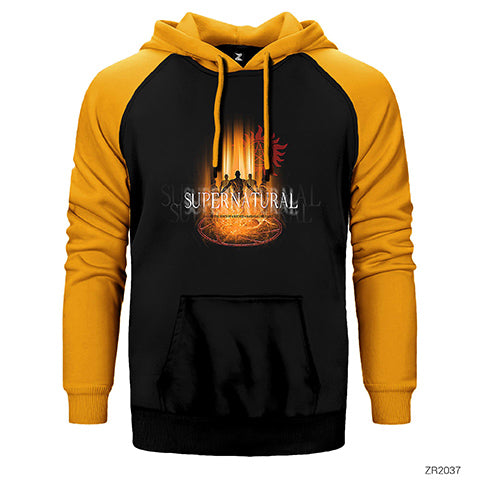 Supernatural Devil Cage Çift Renk Reglan Kol Sweatshirt / Hoodie