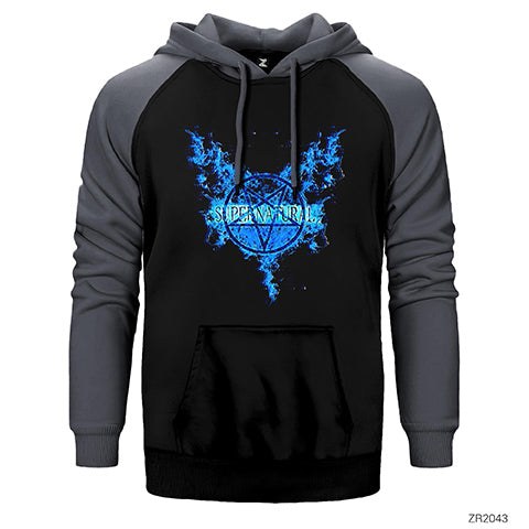 Supernatural Paradise Wings Çift Renk Reglan Kol Sweatshirt / Hoodie